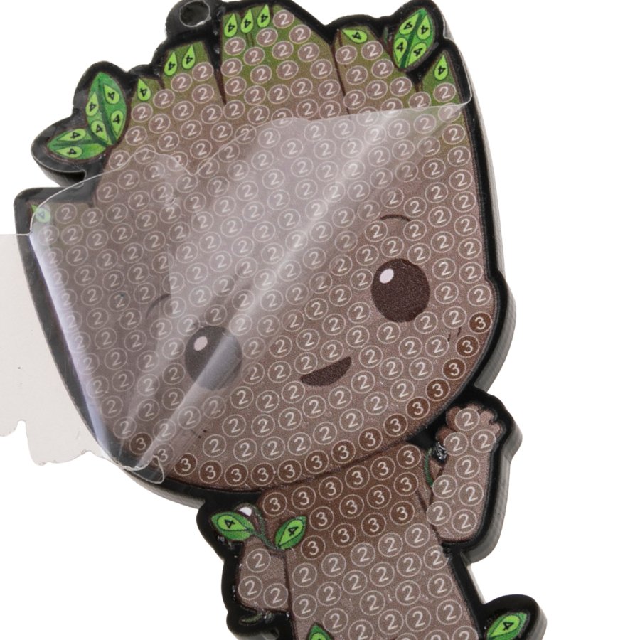 Marvel: Groot Crystal Art Bag Charm Craft Kit Age 6+