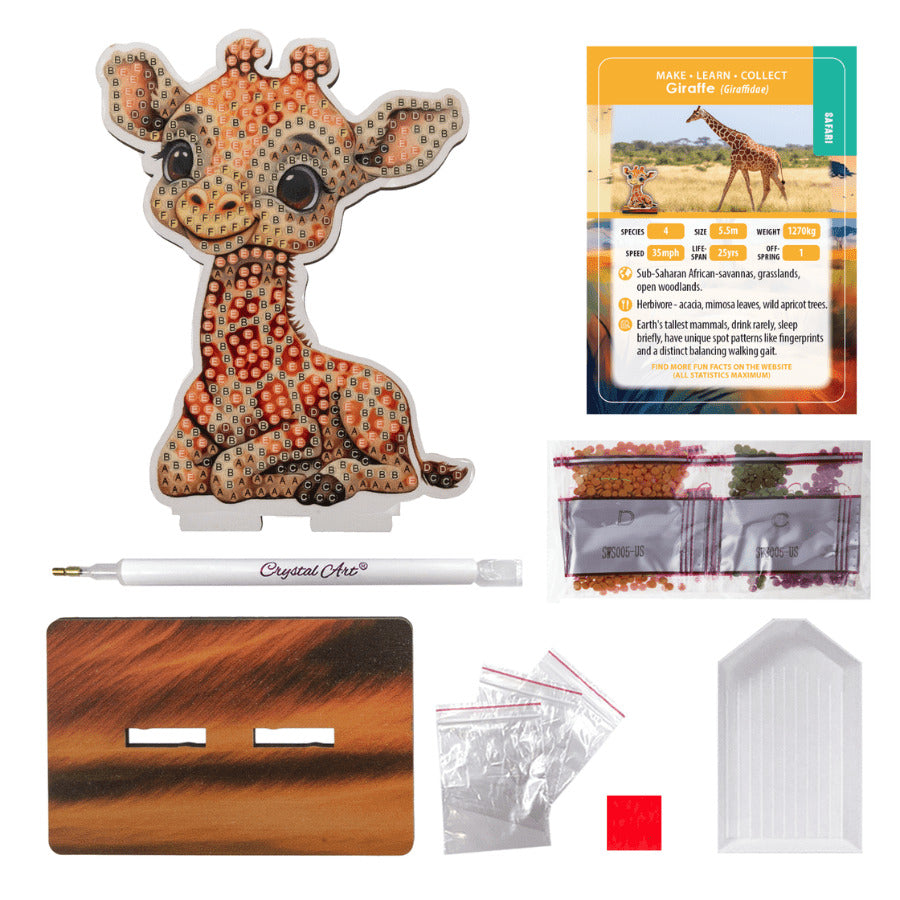 Giraffe Crystal Art Buddy Craft Kit Age 6+