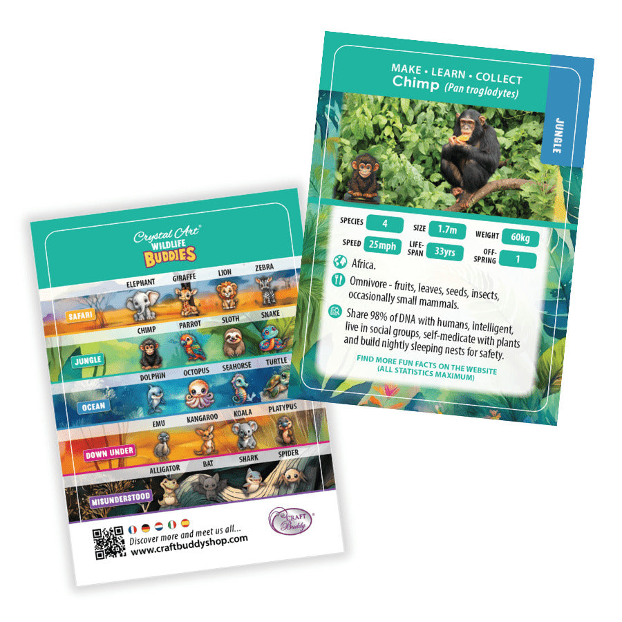 Chimp Crystal Art Buddy Craft Kit Age 6+