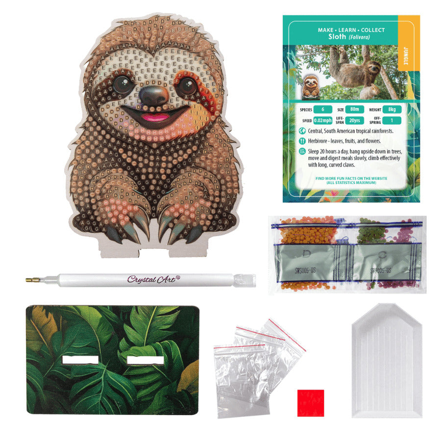 Sloth Crystal Art Buddy Craft Kit Age 6+