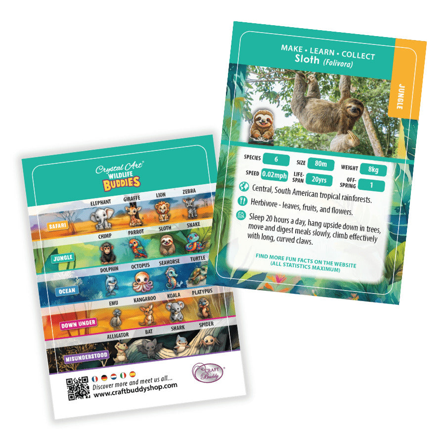 Sloth Crystal Art Buddy Craft Kit Age 6+
