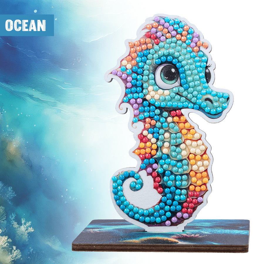 Seahorse Crystal Art Buddy Craft Kit Age 6+