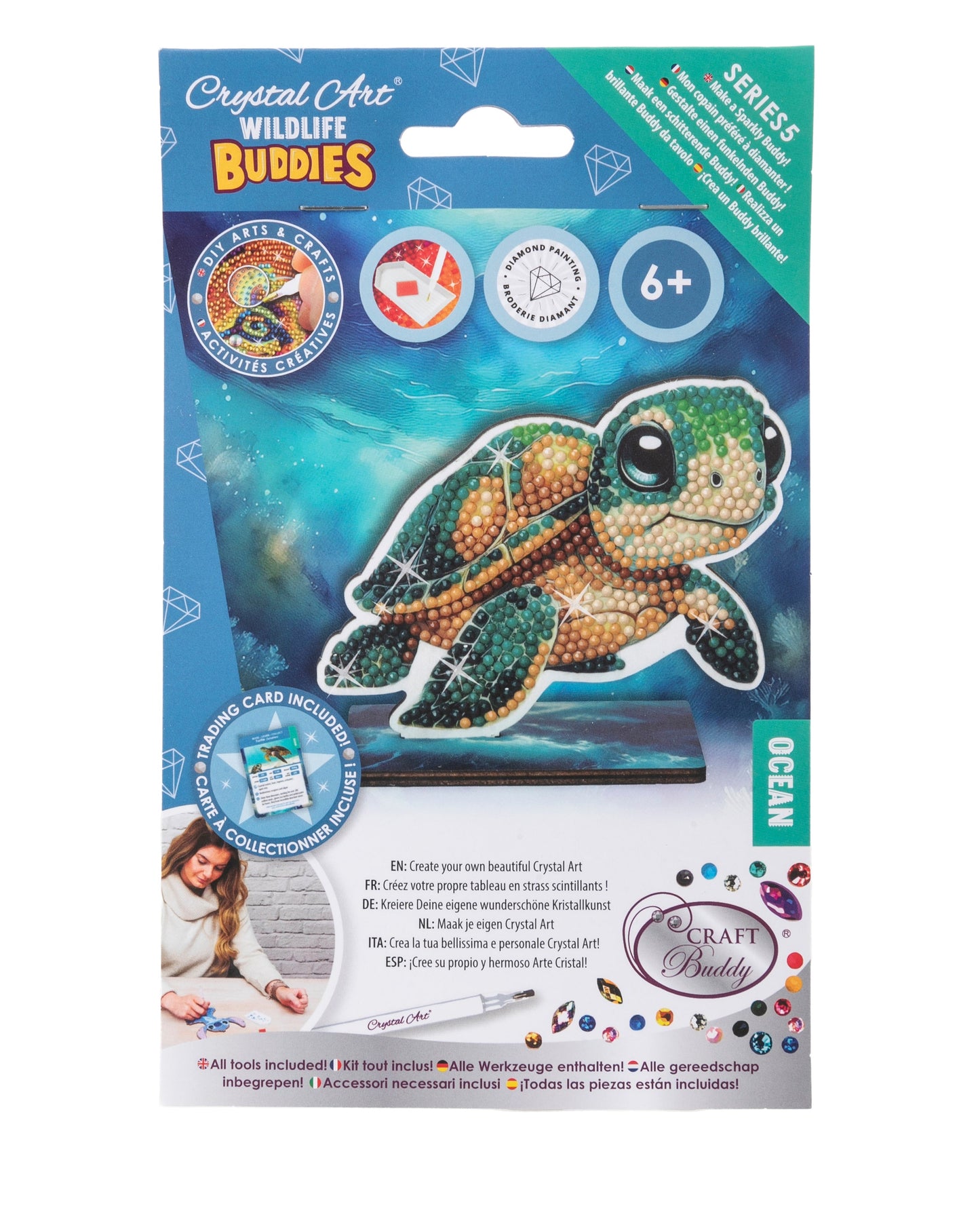 Turtle Crystal Art Buddy Craft Kit Age 6+