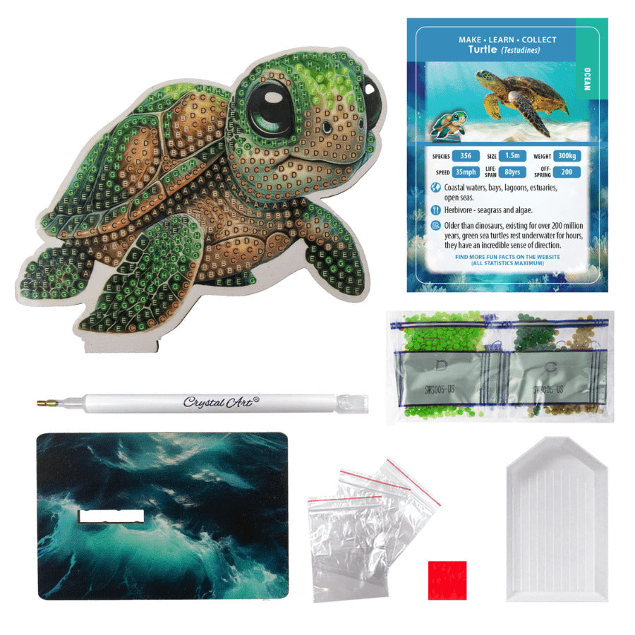 Turtle Crystal Art Buddy Craft Kit Age 6+