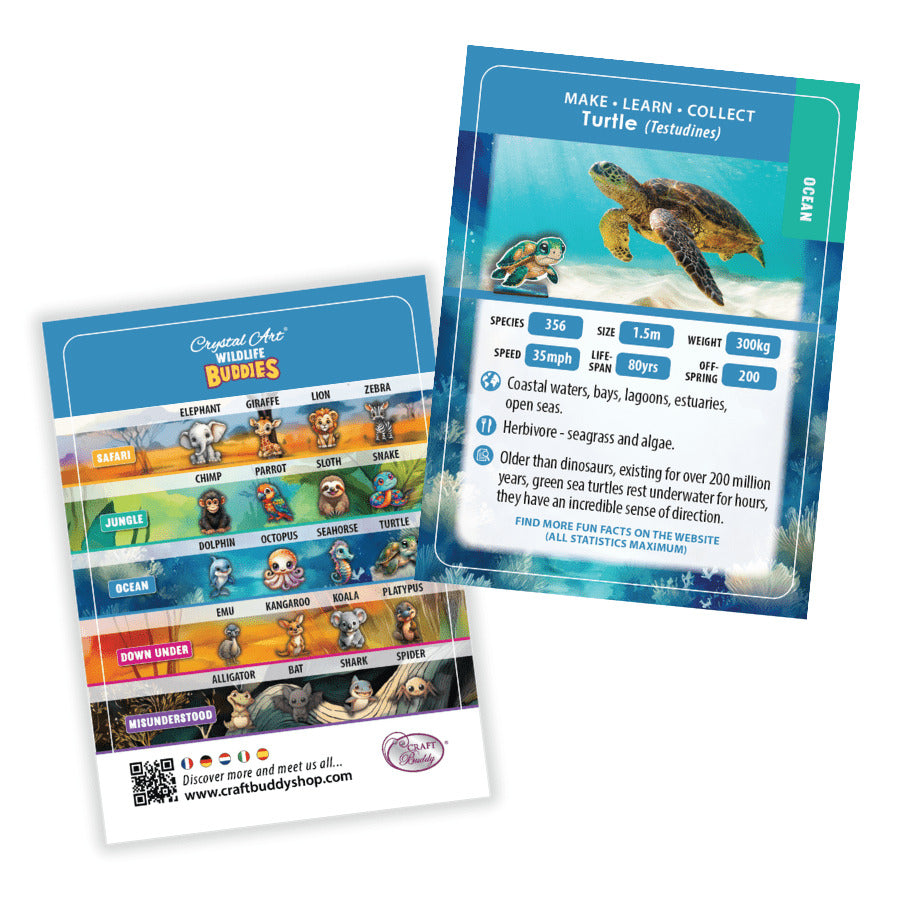 Turtle Crystal Art Buddy Craft Kit Age 6+