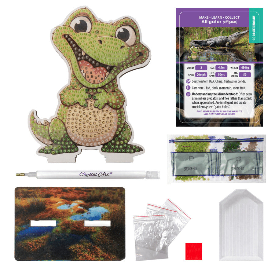 Aligator Crystal Art Buddy Craft Kit Age 6+