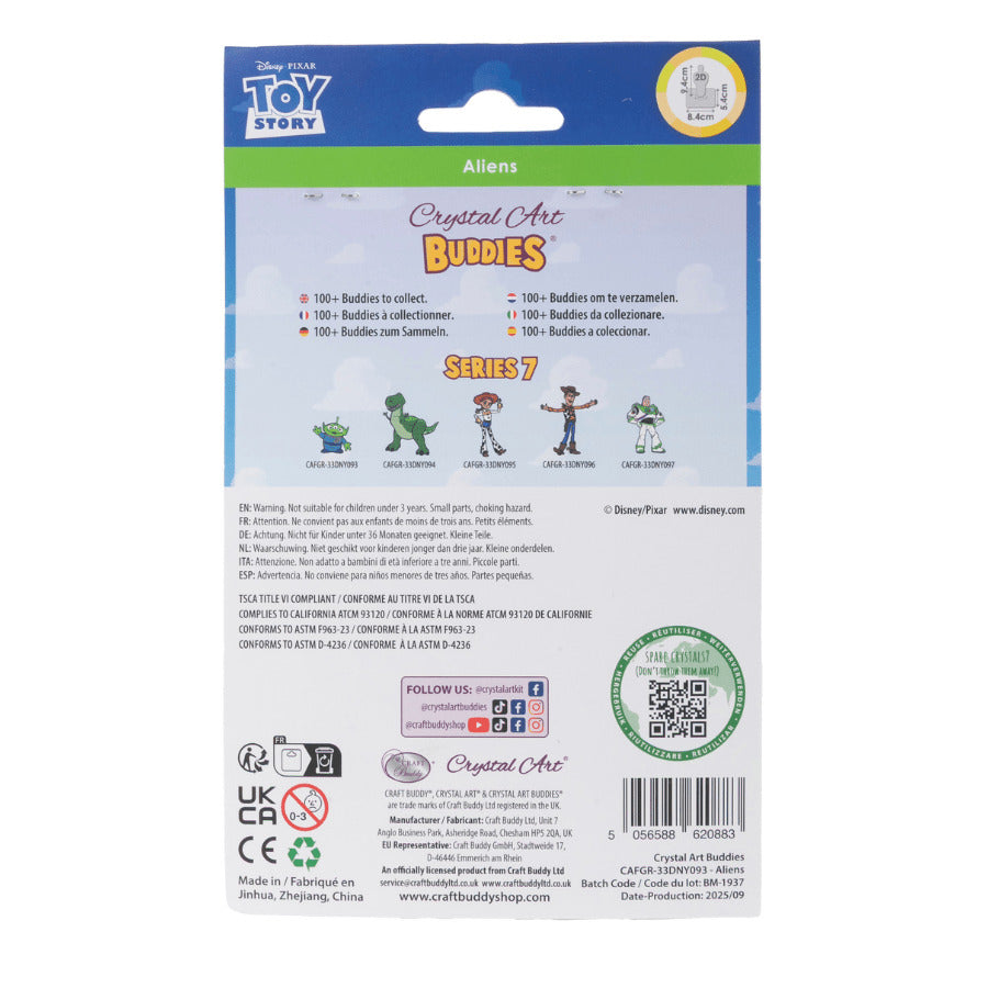 Disney: Aliens Crystal Art Buddy Craft Kit Age 6+