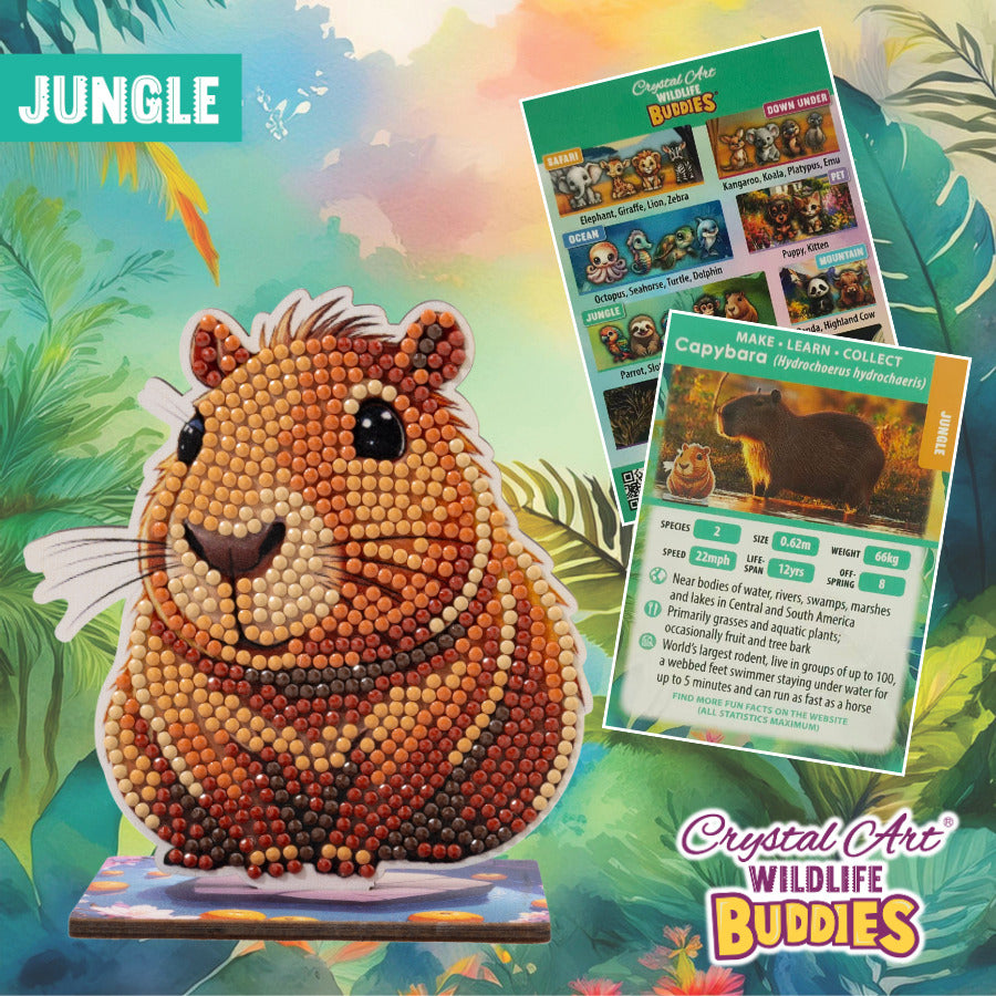Capybara Crystal Art Buddy Craft Kit Age 6+