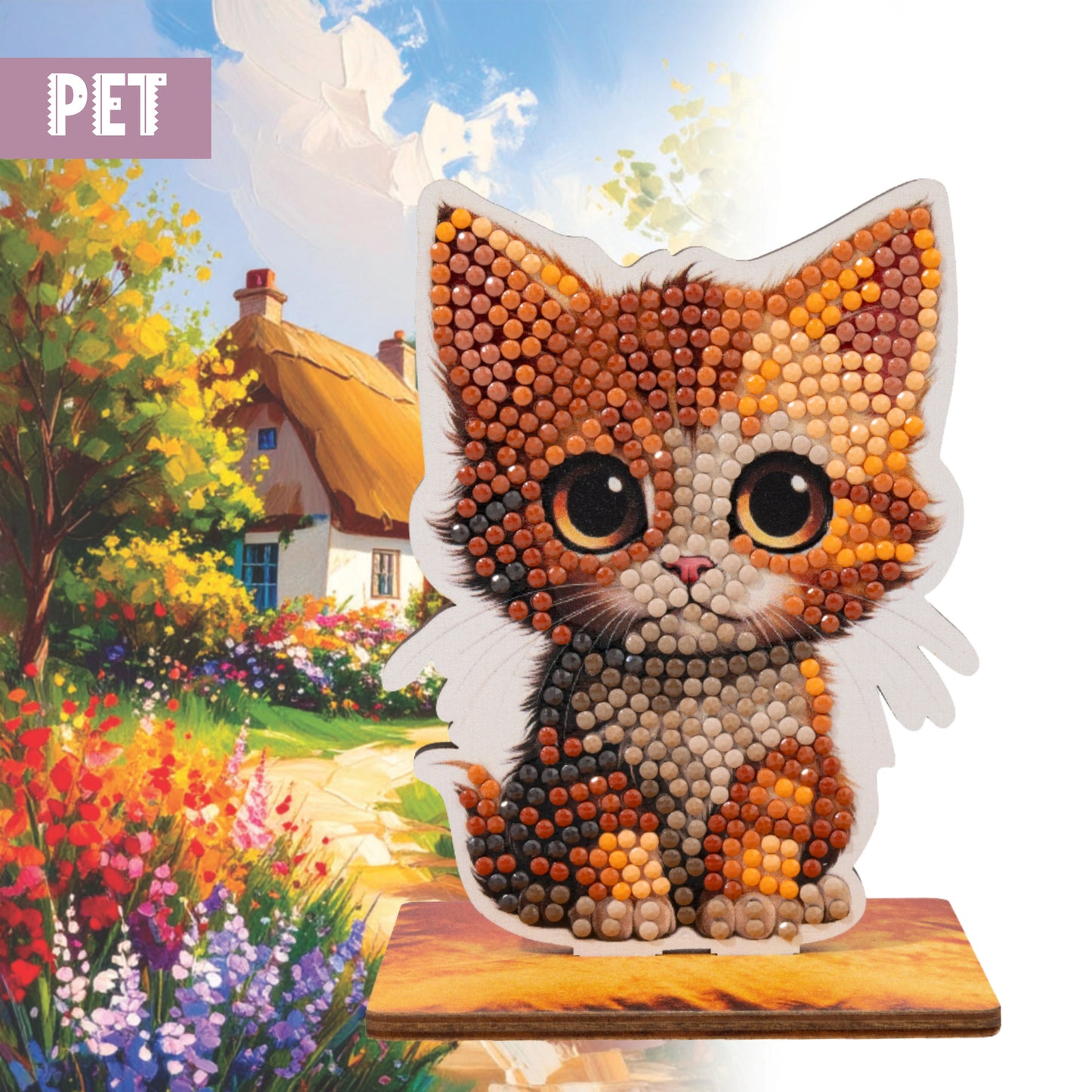 Kitten Crystal Art Buddy Craft Kit Age 6+