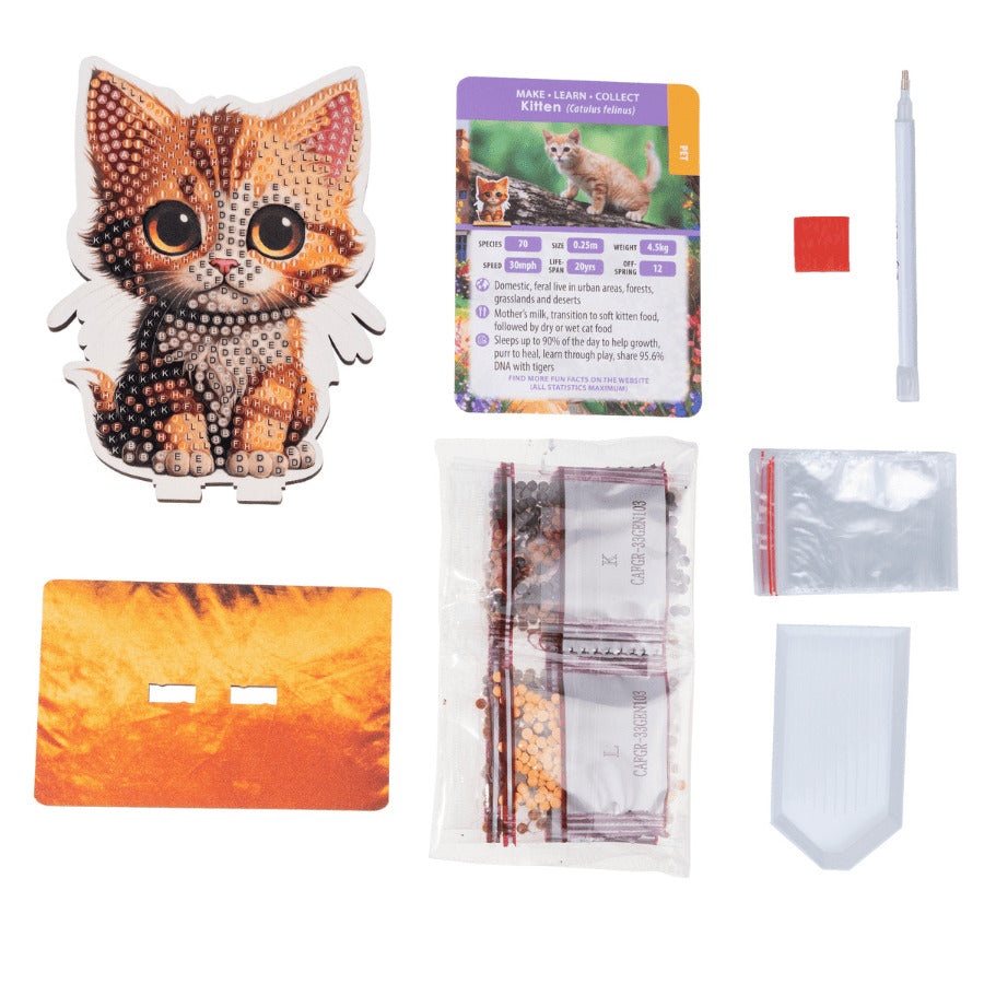 Kitten Crystal Art Buddy Craft Kit Age 6+