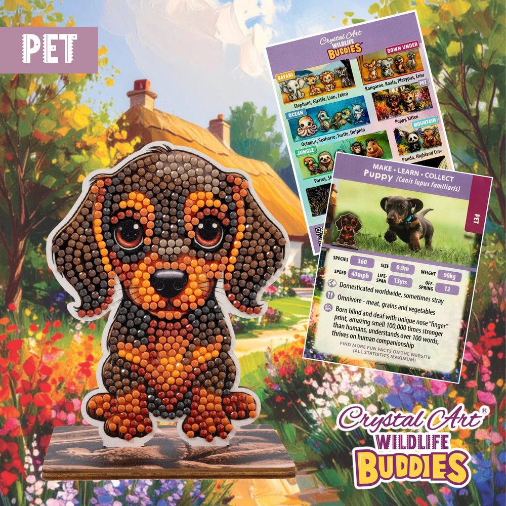 Puppy Crystal Art Buddy Craft Kit Age 6+