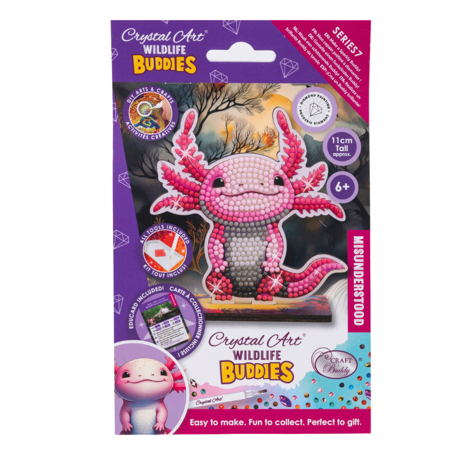 Axoltl Crystal Art Buddy Craft Kit Age 6+