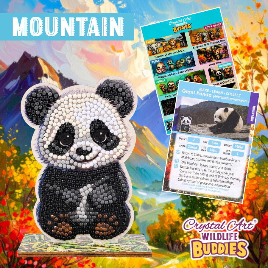 Panda Crystal Art Buddy Craft Kit Age 6+