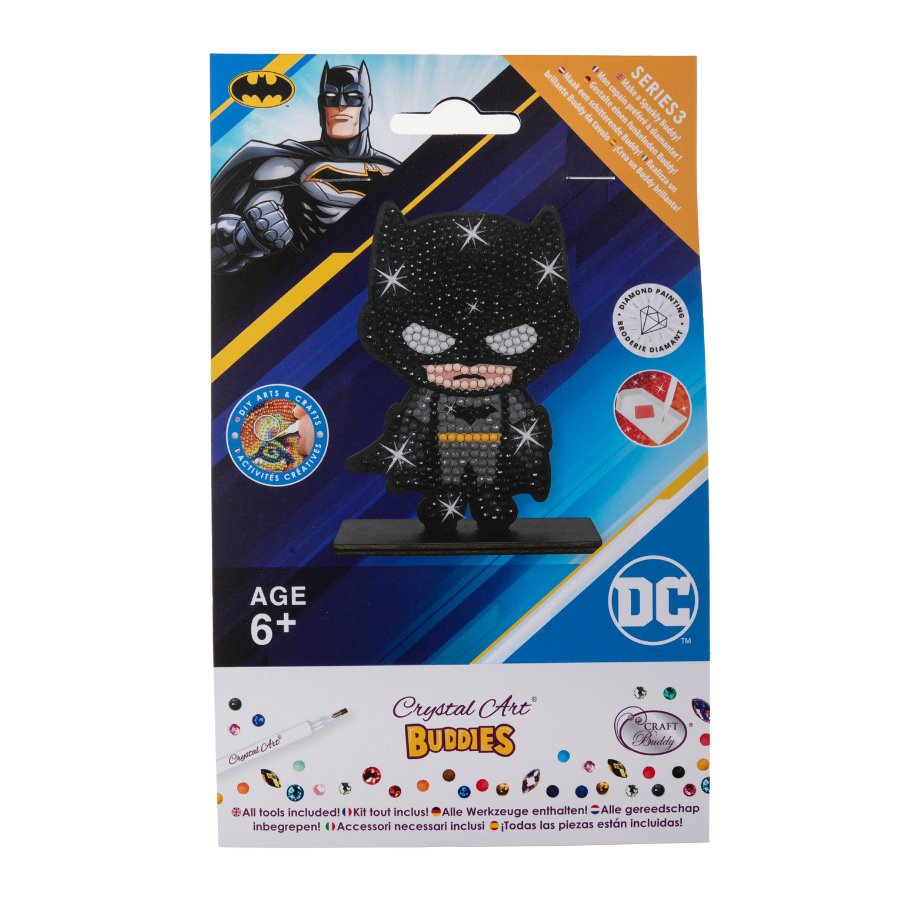 DC: Batman (Black) Crystal Art Buddy Craft Kit Age 6+