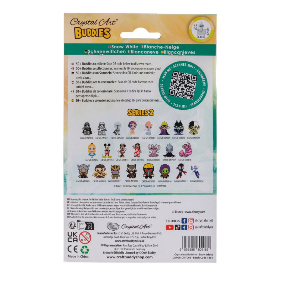 Disney: Snow White Crystal Art Buddy Craft Kit Age 6+