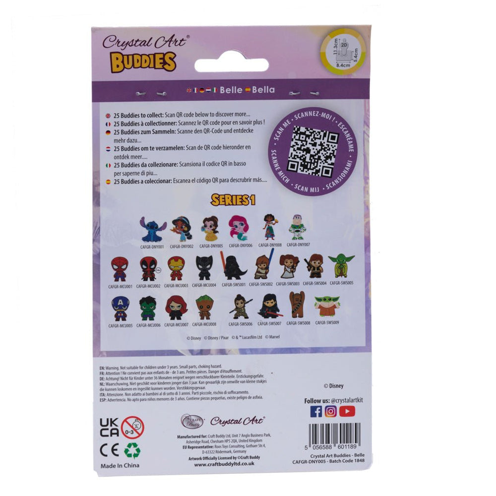 Disney: Belle Crystal Art Buddy Craft Kit Age 6+