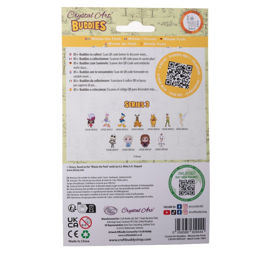 Disney: Winnie the Pooh Crystal Art Buddy Craft Kit Age 6+