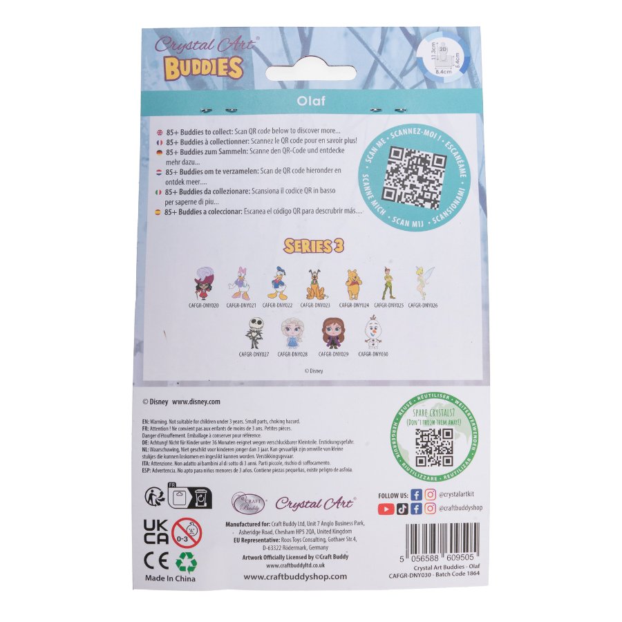 Disney: Olaf Crystal Art Buddy Craft Kit Age 6+