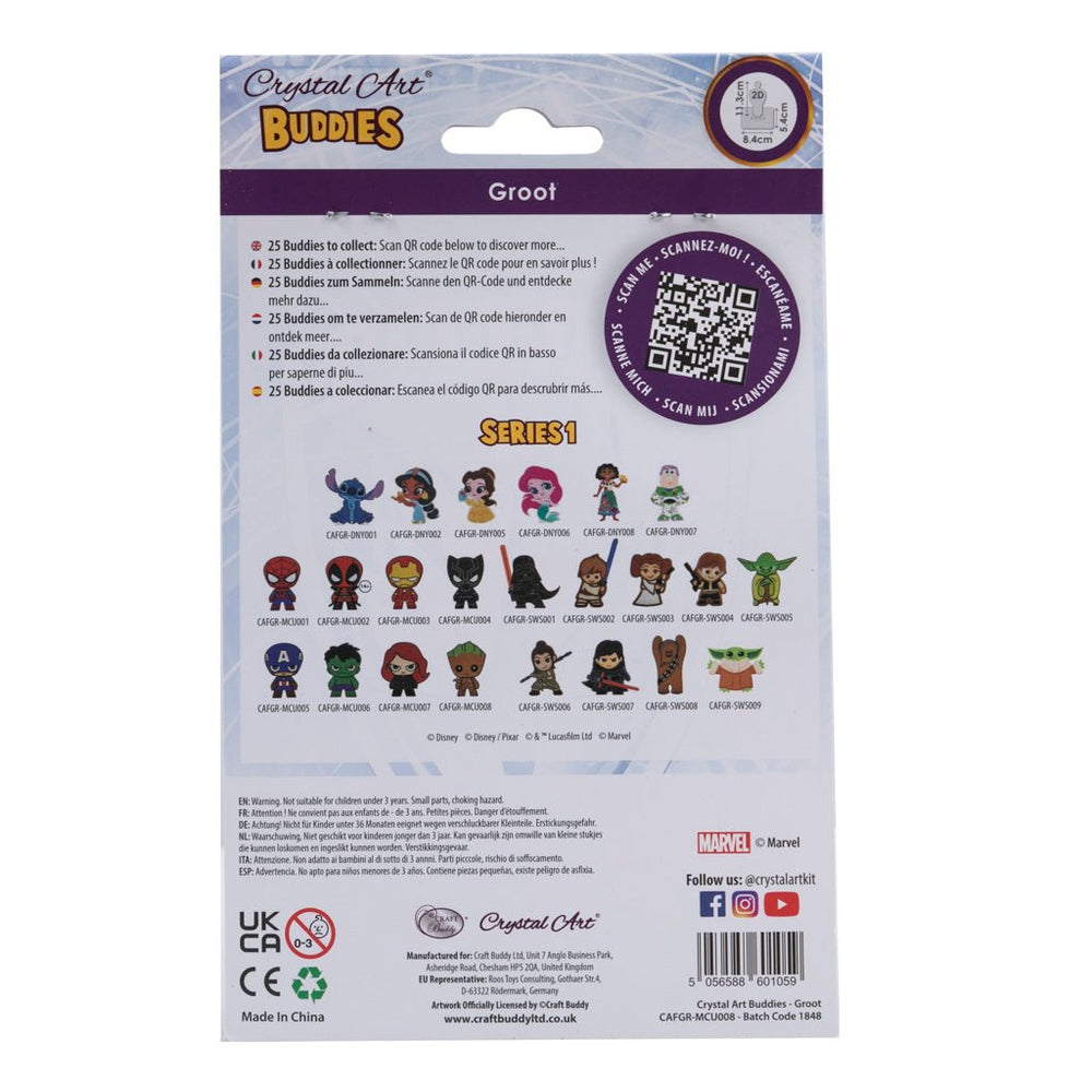 Marvel: Groot Crystal Art Buddy Craft Kit Age 6+