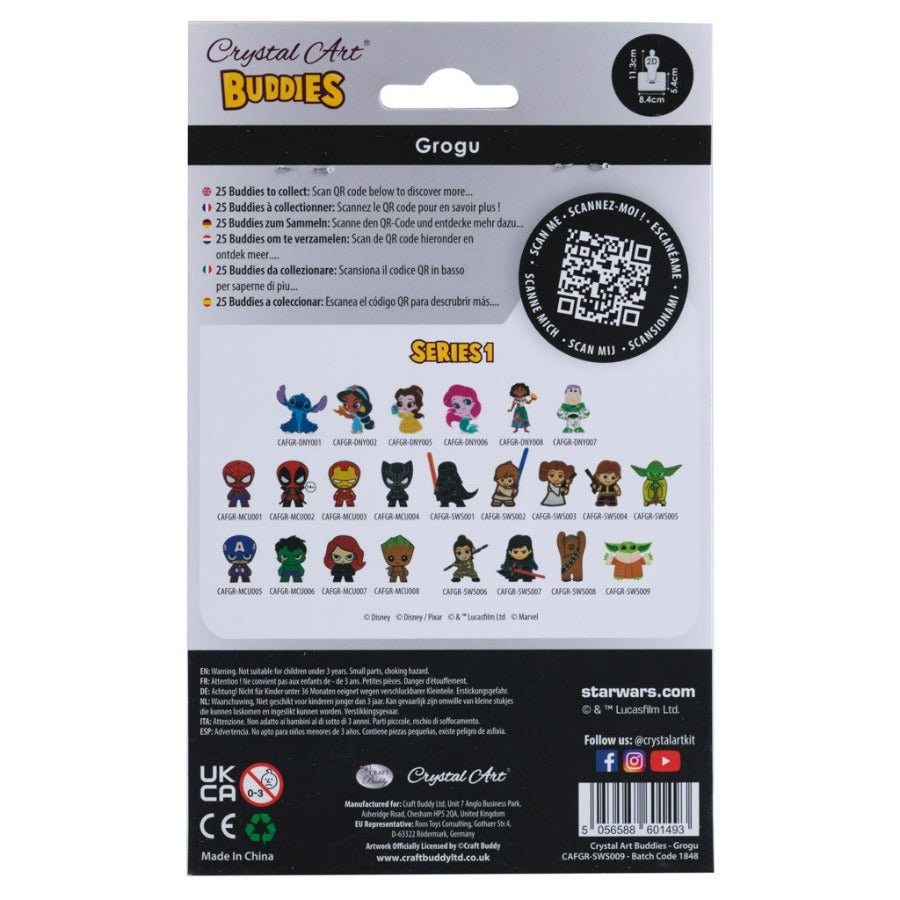 Star Wars: Grogu Crystal Art Buddy Craft Kit Age 6+