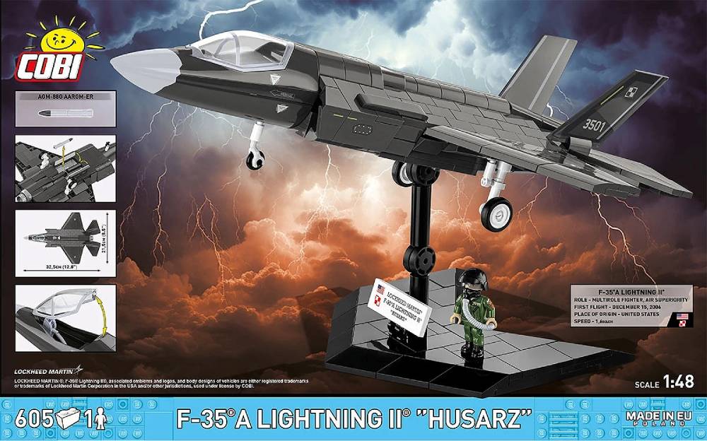Cobi F-35A Lightning II "Husarz" Polish Air Force 1:48 Scale Jet 5904