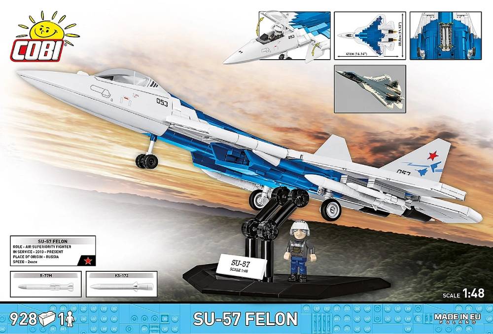 Cobi Su-57 Felon Fifth Generation Fighter Jet Model 5909
