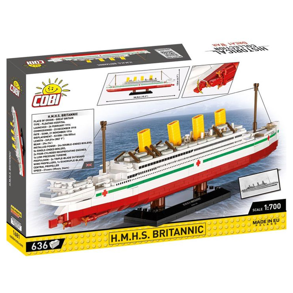 COBI 1681 H.M.H.S. Britannic HC: WWI 1:700 Brick Model 636pcs