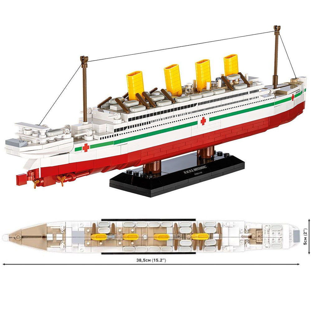 COBI 1681 H.M.H.S. Britannic HC: WWI 1:700 Brick Model 636pcs
