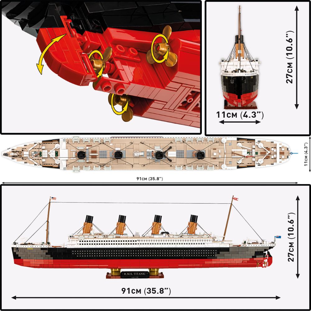 COBI 1686 RMS Titanic Historical Collection 1:300 Brick Model 3230pcs