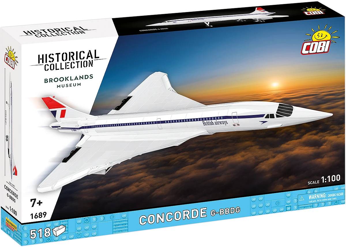 COBI 1689 Concorde G-BBDG 1:100 Brick Model 518pcs - image 10