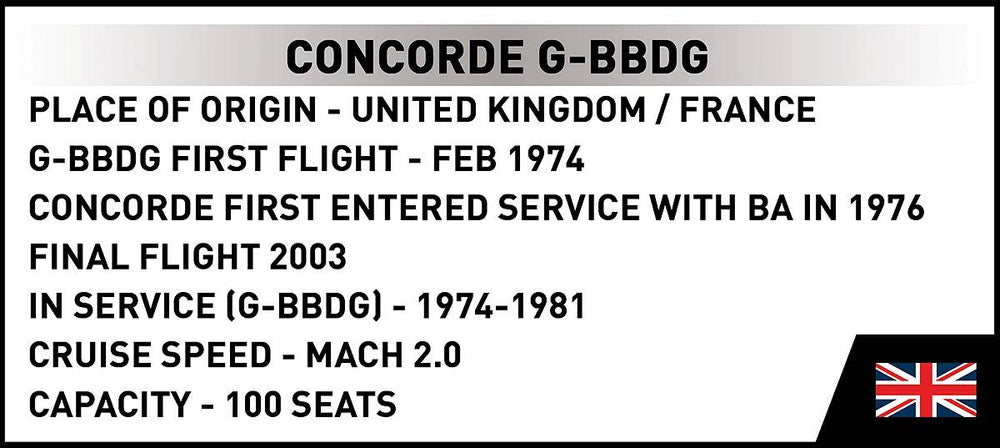 COBI 1689 Concorde G-BBDG 1:100 Brick Model 518pcs
