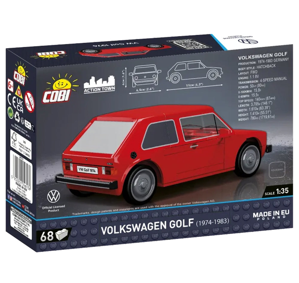 COBI 24613 VW Golf (1974-1983) 1:35 Brick Model 68pcs