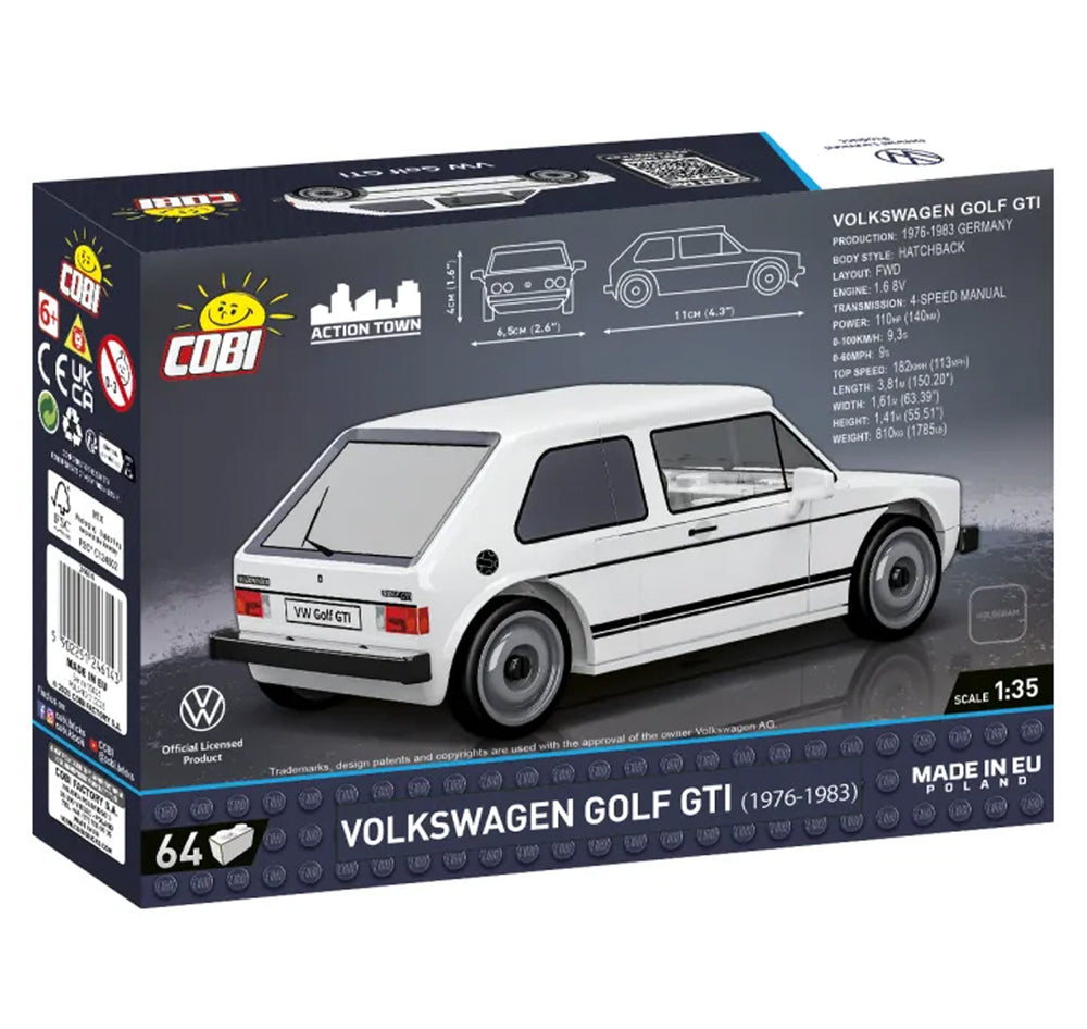 COBI 24614 VW Golf GTI (1976-1983) 1:35 Brick Model 64pcs