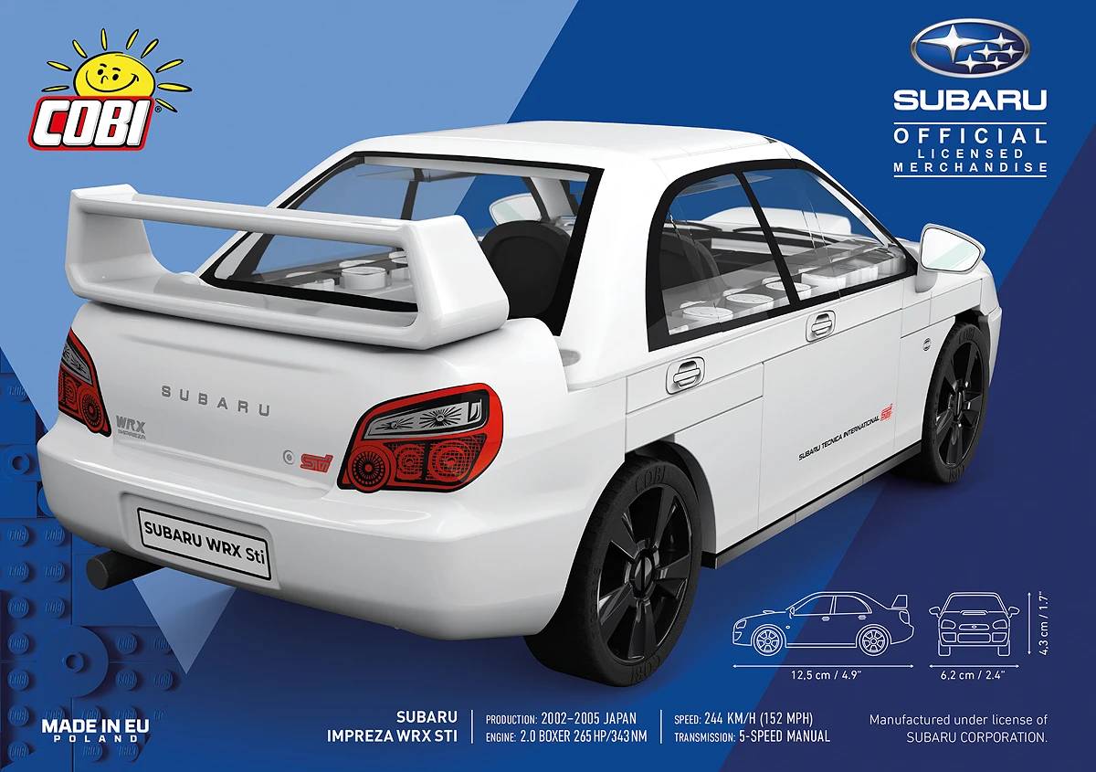 COBI 24649 Subaru Impreza WRX STI 1:35 Brick Model 65pcs