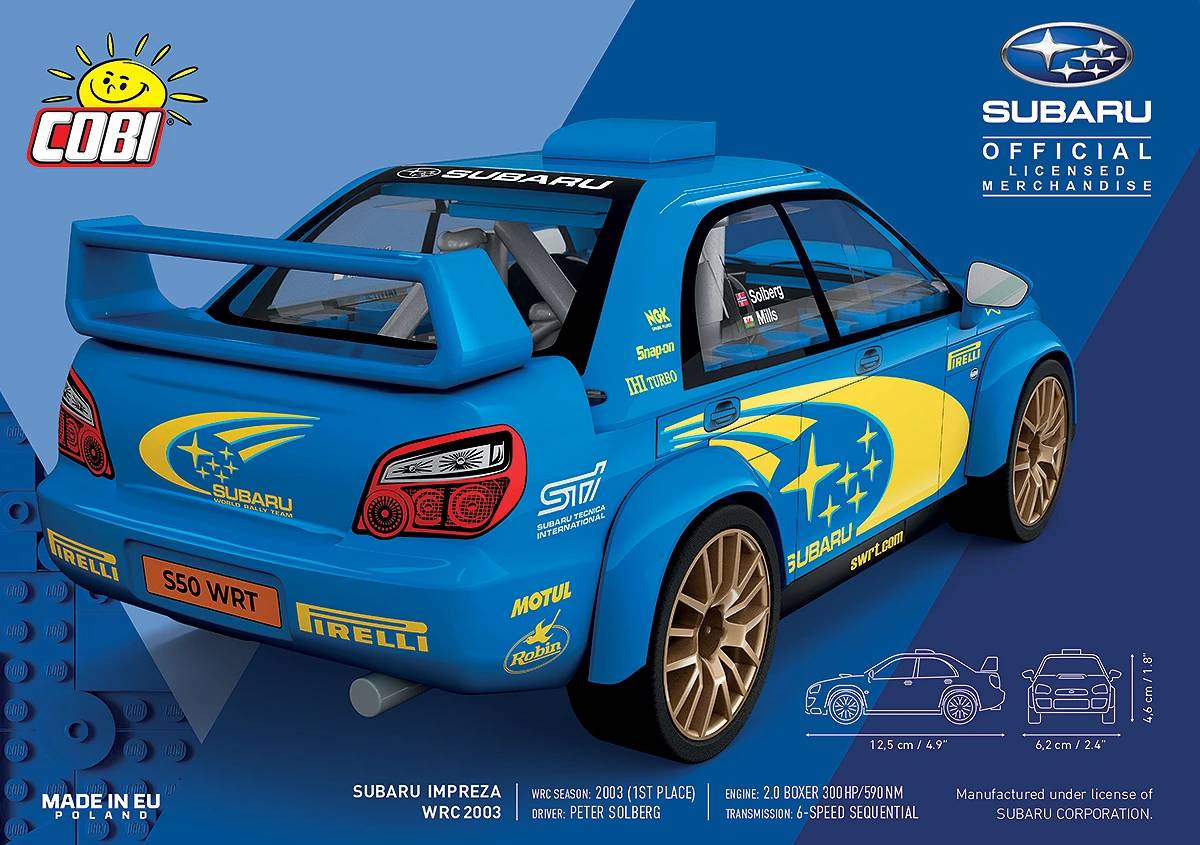 COBI 24650 Subaru Impreza WRC 2003 1:35 Brick Model 88pcs