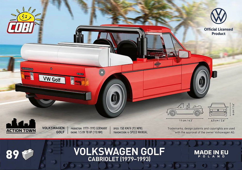 COBI 24660 VW Golf I Cabriolet (1979-1993) Brick Model 89pcs