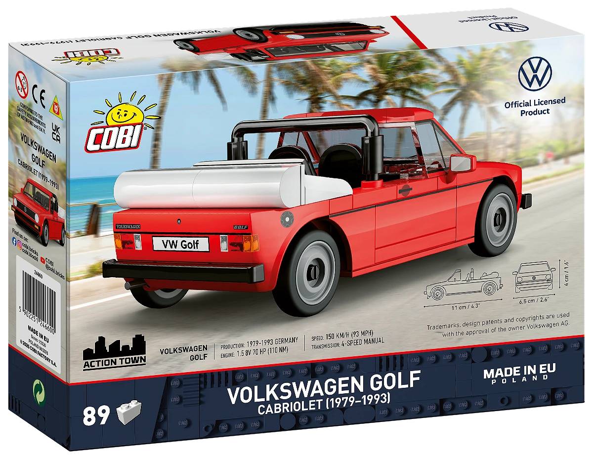 COBI 24660 VW Golf I Cabriolet (1979-1993) Brick Model 89pcs - image 8