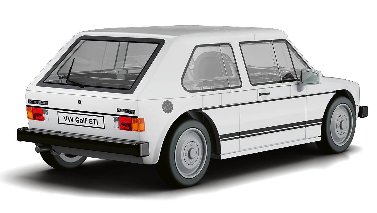 COBI 24662 VW Golf GTI (1976-1983) 1:35 Brick Model 74pcs - image 2