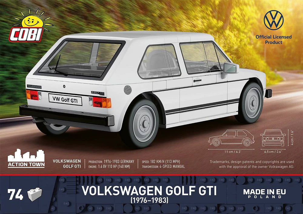 COBI 24662 VW Golf GTI (1976-1983) 1:35 Brick Model 74pcs