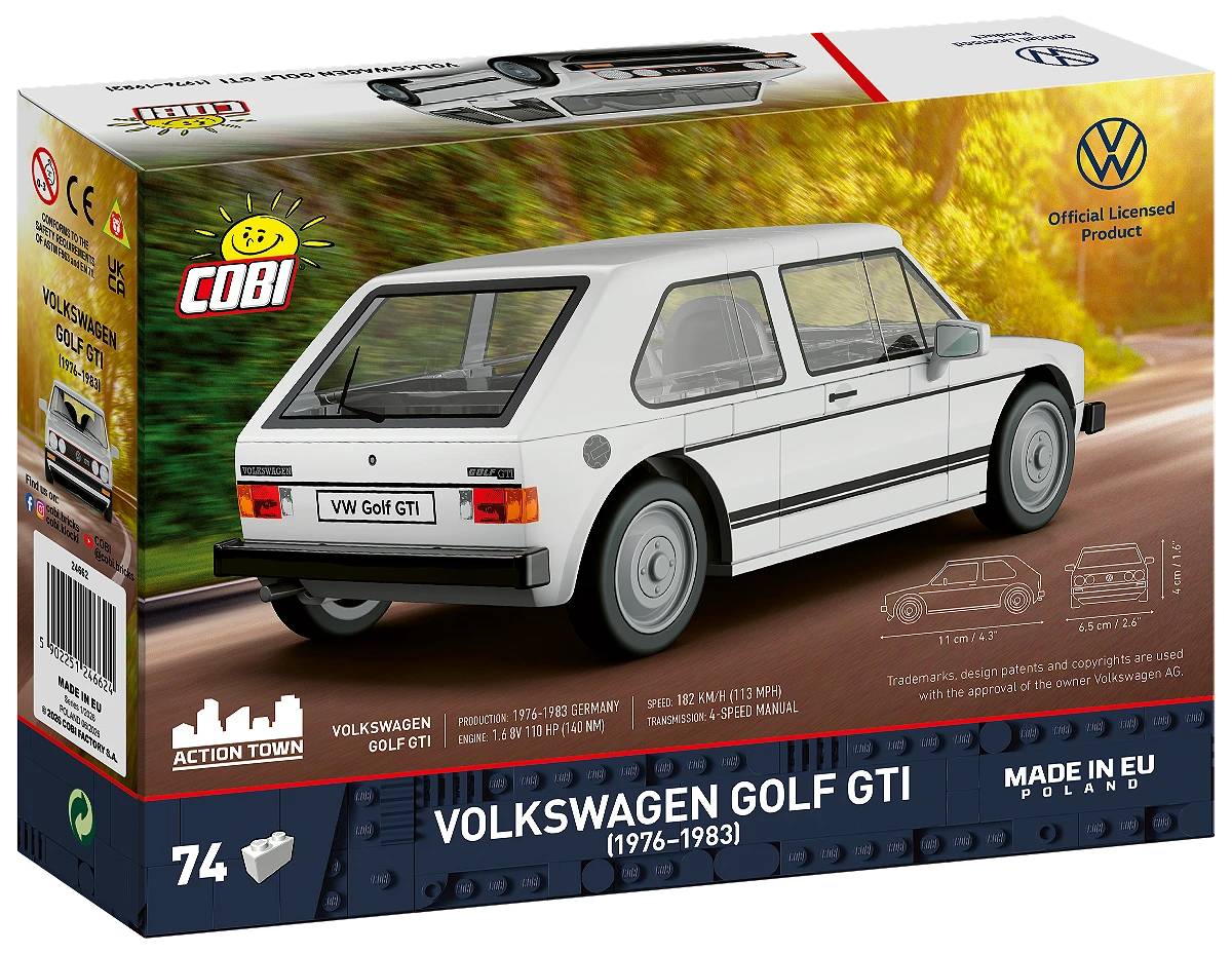 COBI 24662 VW Golf GTI (1976-1983) 1:35 Brick Model 74pcs