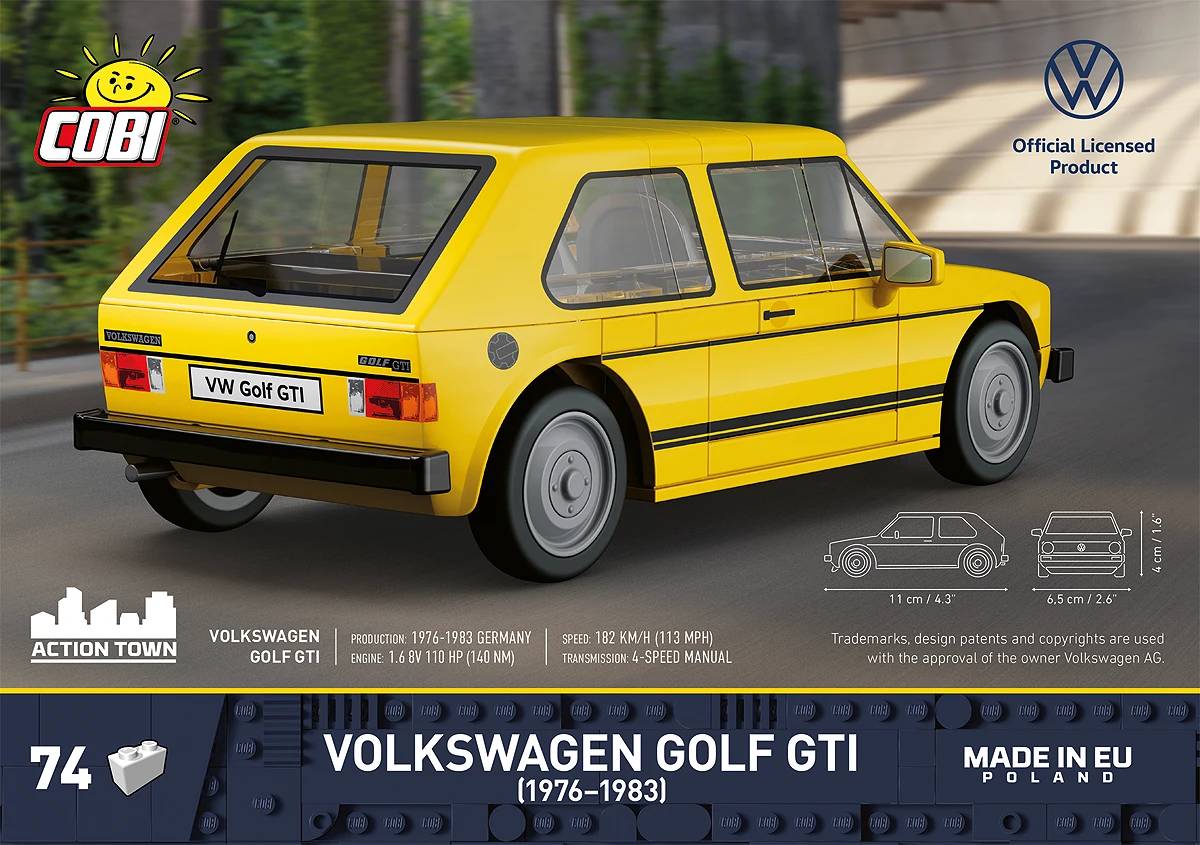 COBI 24663 VW Golf GTI (1976-1983) 1:35 Brick Model 69pcs - image 4