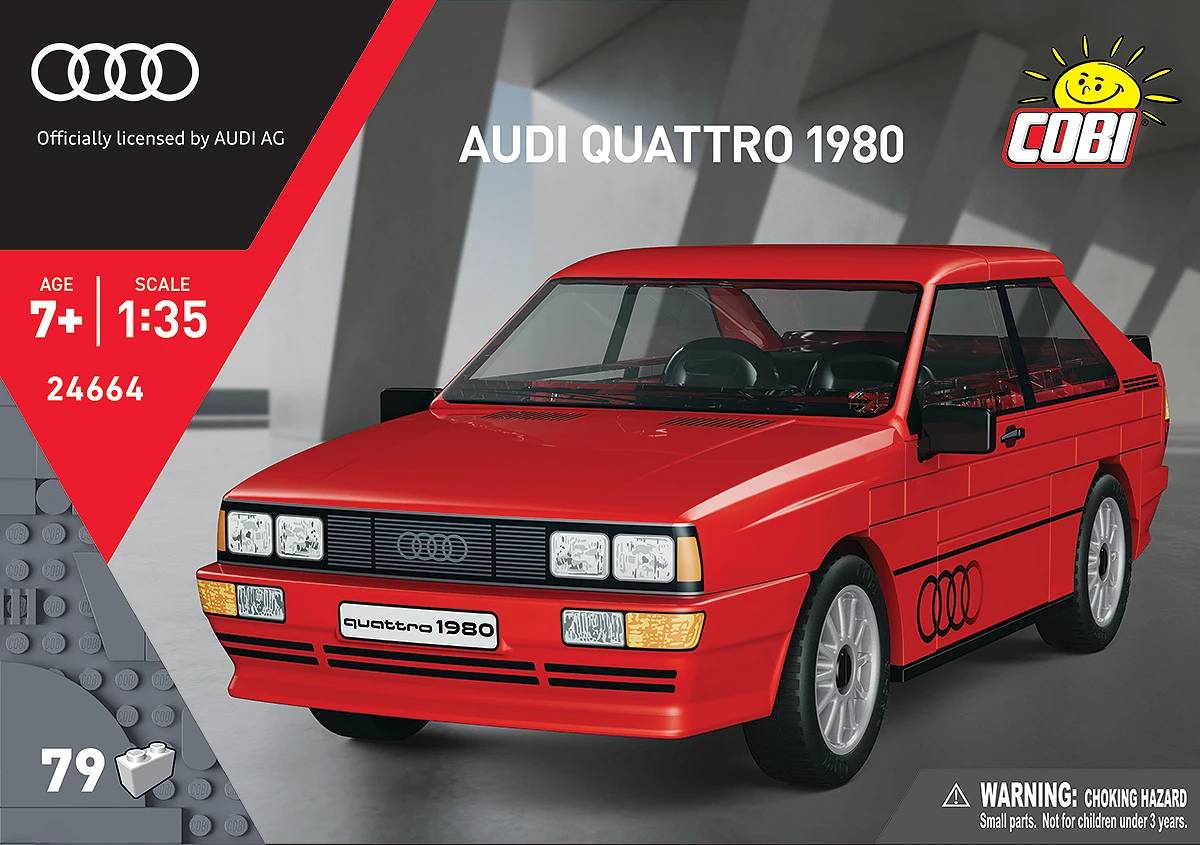 COBI 24664 Red Audi Quattro 1980 1:35 Brick Model 79pcs
