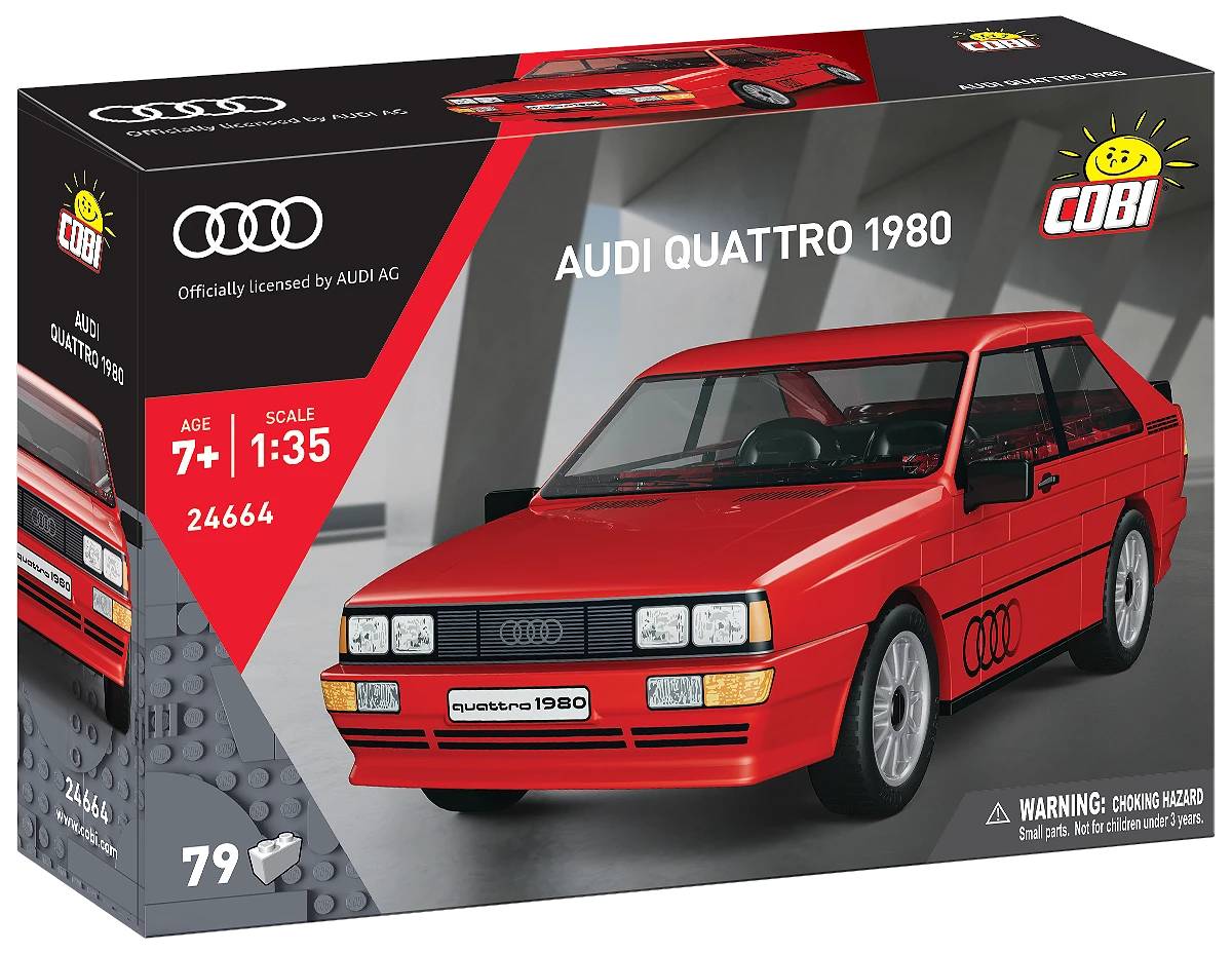 COBI 24664 Red Audi Quattro 1980 1:35 Brick Model 79pcs