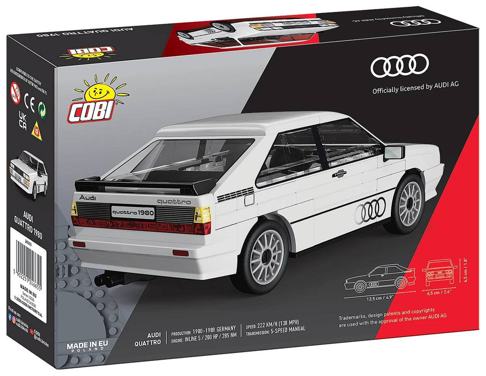 COBI 24665 White Audi Quattro 1980 1:35 Brick Model 79pcs