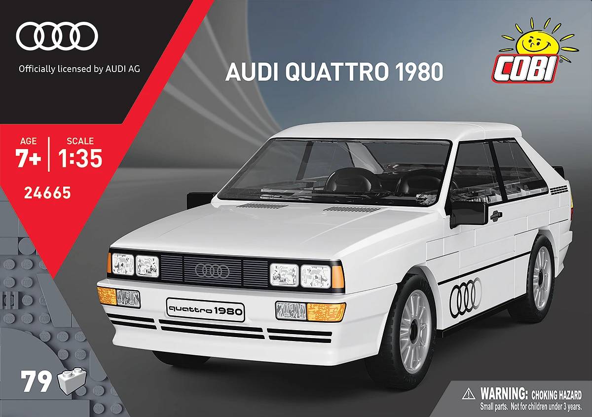 COBI 24665 White Audi Quattro 1980 1:35 Brick Model 79pcs