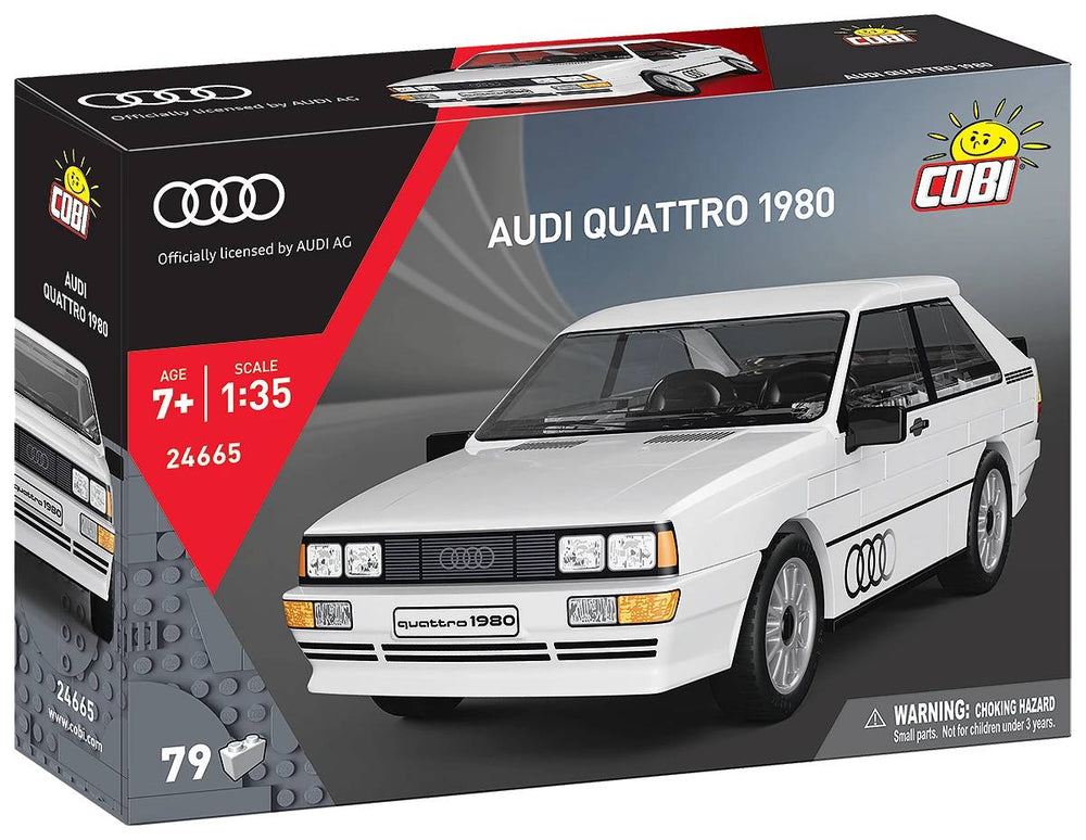COBI 24665 White Audi Quattro 1980 1:35 Brick Model 79pcs
