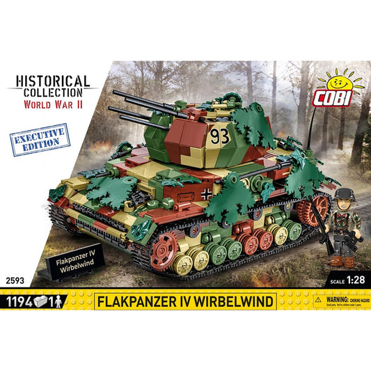 COBI 2593 Flakpanzer IV Wirbelwind HC WWII Executive 1:28 Brick Model 1194pcs