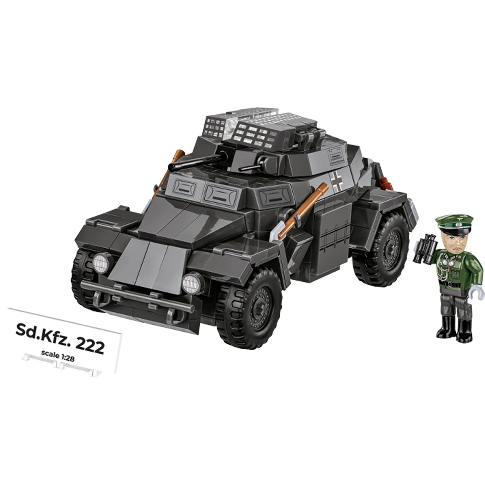 COBI 2657 Sd.Kfz.222 HC:WWII 1:28 Brick Model 502pcs