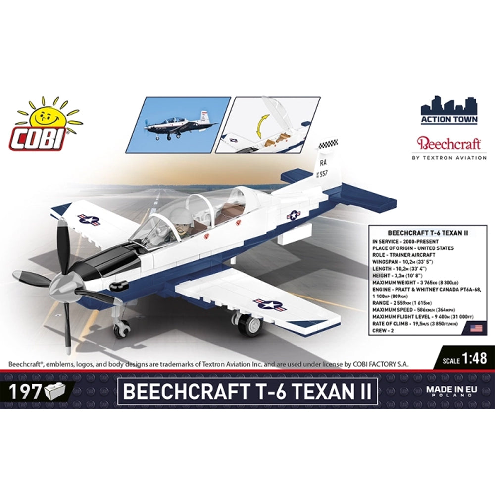COBI 26624 Beechcraft T-6 Texan II 1:48 Brick Model 197pcs