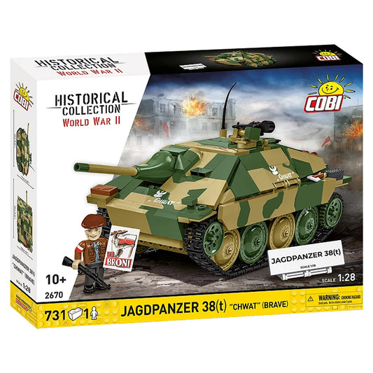 COBI 2670 Jagdpanzer 38(t) "Chwat" (Brave) HC WWII 1:28 731pcs